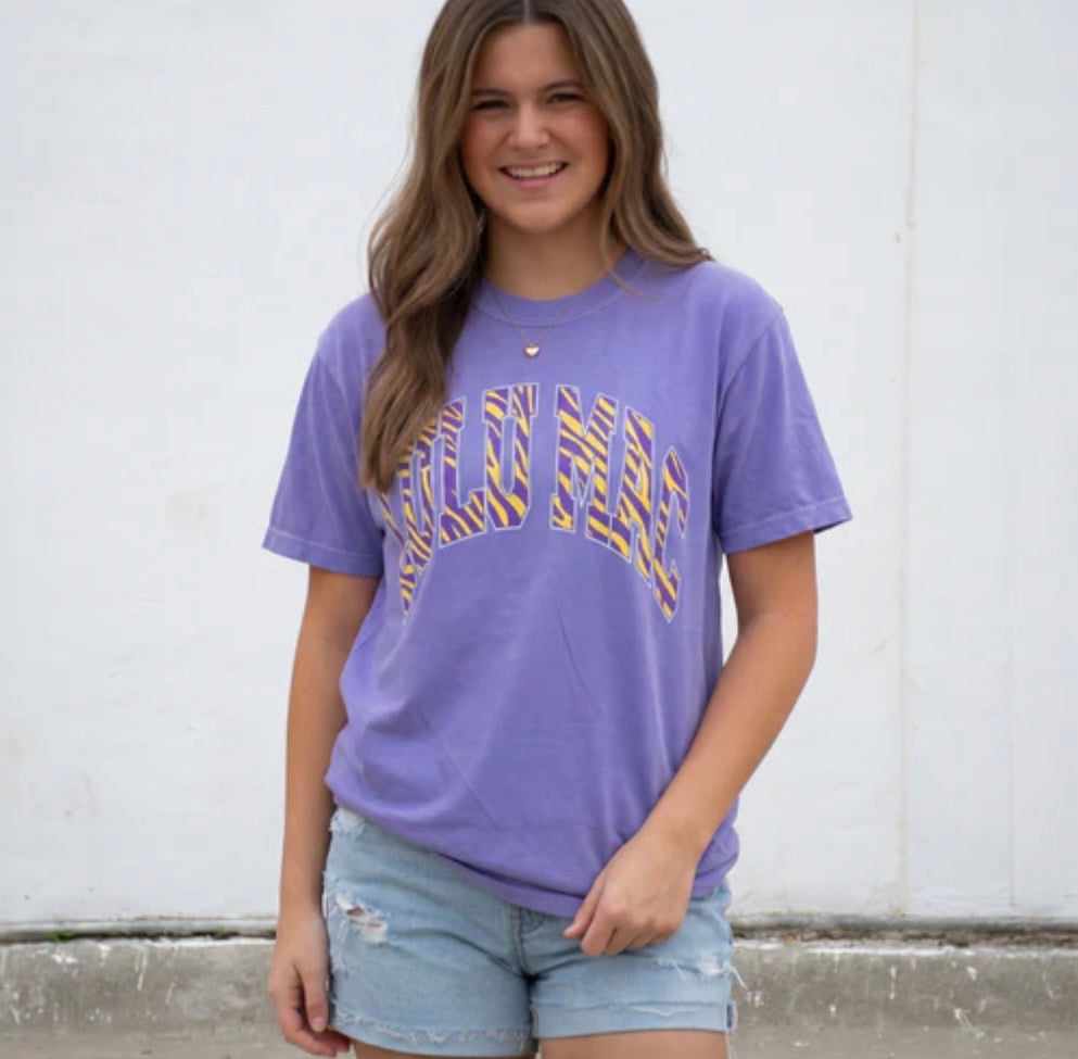 Lulu Mac Tiger Stripe Violet CC Tee