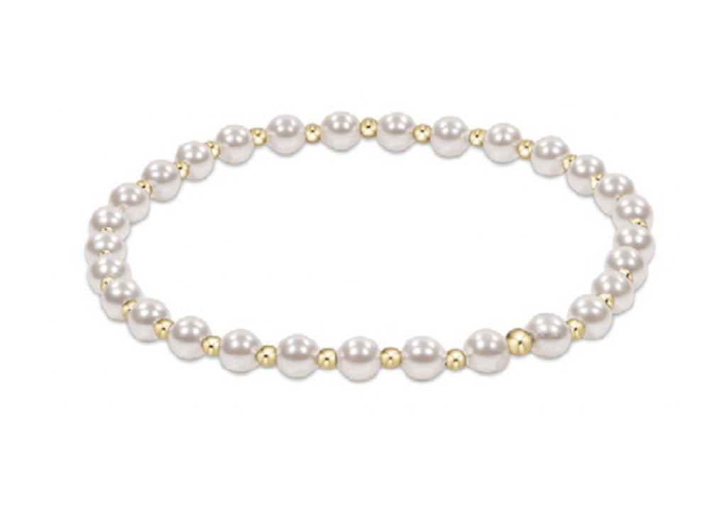 enewton Extends - Classic Grateful Pattern 4mm Bead Bracelet - Pearl