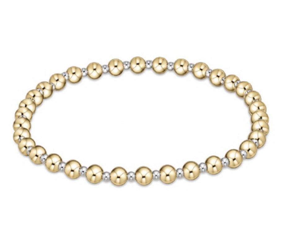 enewton Extends - Classic Grateful Pattern 4mm Bead Bracelet - Mixed Metal