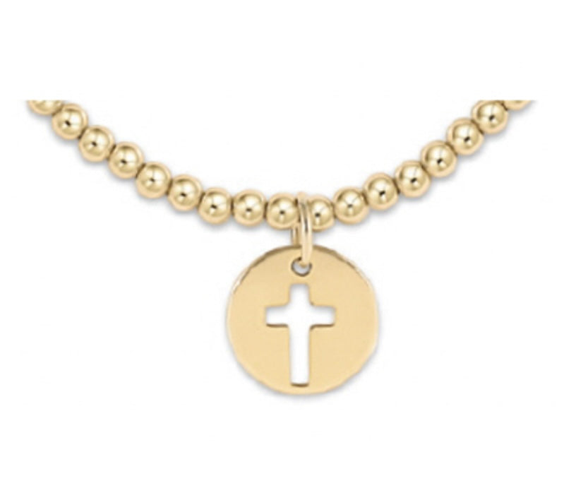 enewton Extends - Classic Gold 3mm Bead Bracelet - Blessed Gold Disc