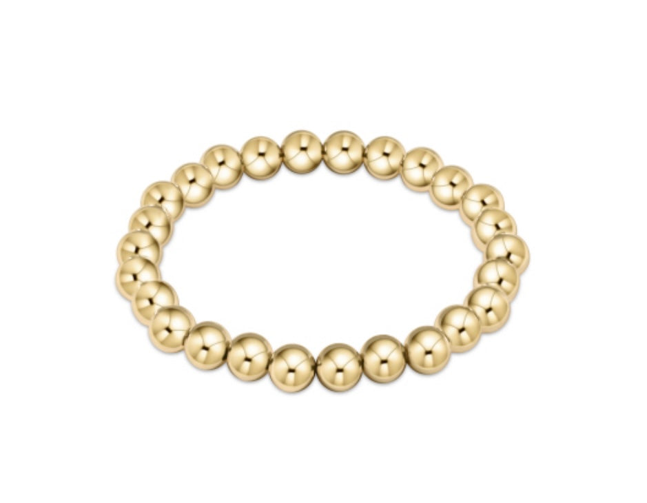 Classic Gold 7mm Bead Bracelet