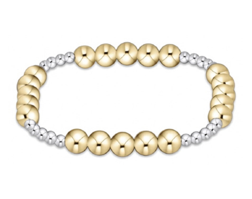 Classic Beaded Bliss 3mm Bead Bracelet - 6mm - Mixed Metal