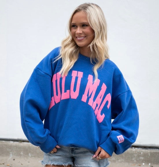 Royal/Pink Puff LuLu Mac Sweatshirt