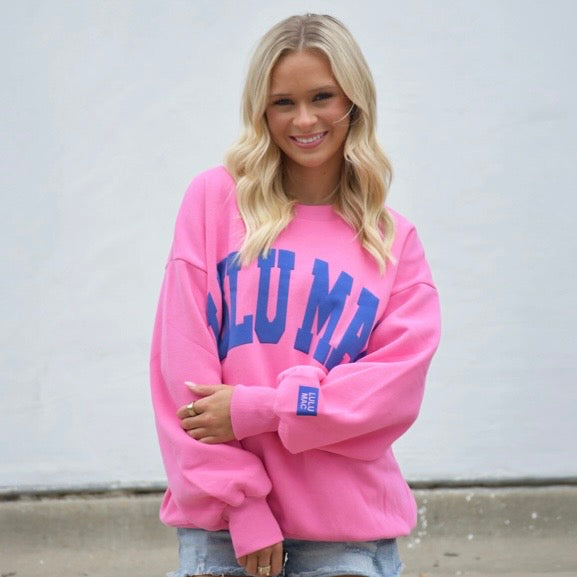 Pink/Royal Puff LuLu Mac Sweatshirt