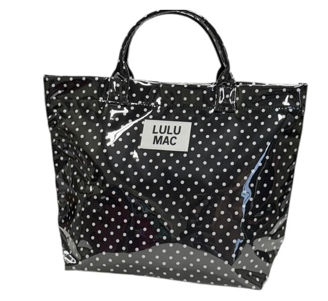 Lulu Mac Tote Bag Black/White Dot
