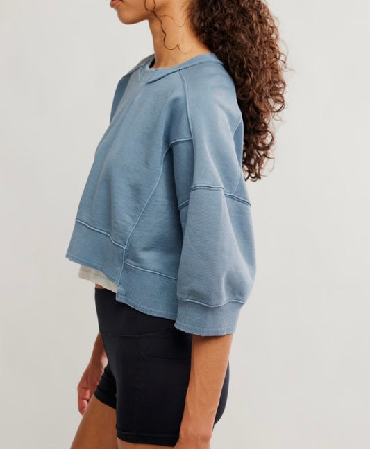 Short Sleeve Intercept Pullover Blue Ash