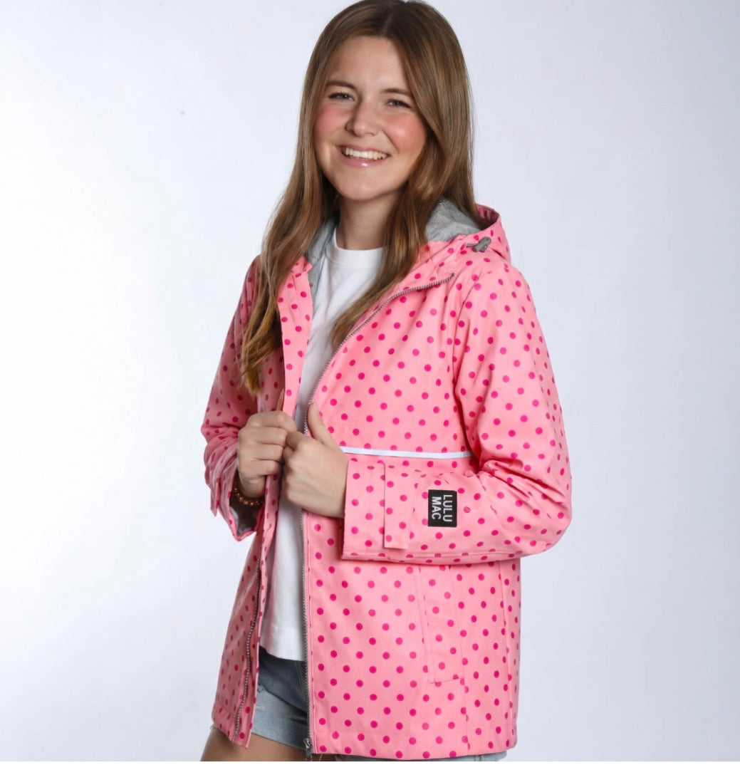 Light Pink/Hot Pink Lulu Mac Rain Jacket