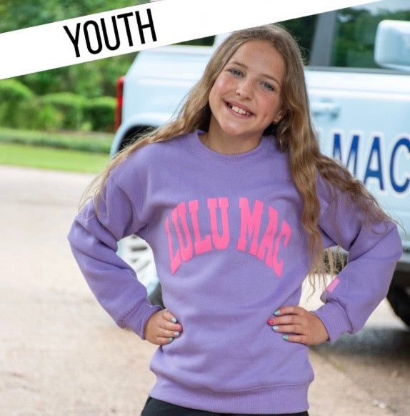 Youth Purple/Pink Puff Lulu Mac Sweatshirt