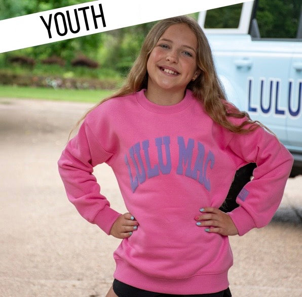Youth Pink/Purple Puff Lulu Mac Sweatshirt