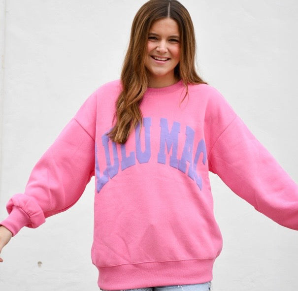 Pink/Purple Puff LuLu Mac Sweatshirt