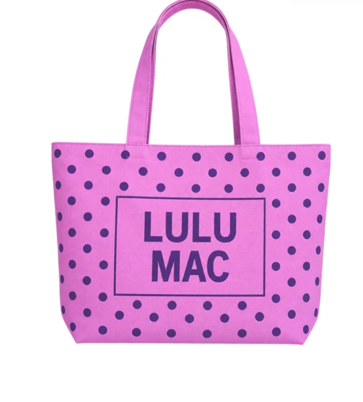 LuLu Mac Canvas Tote Purple Dot