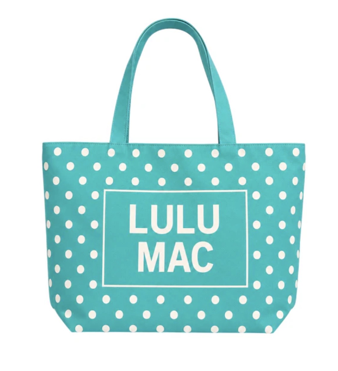 LuLu Mac Canvas Tote Mint Dot