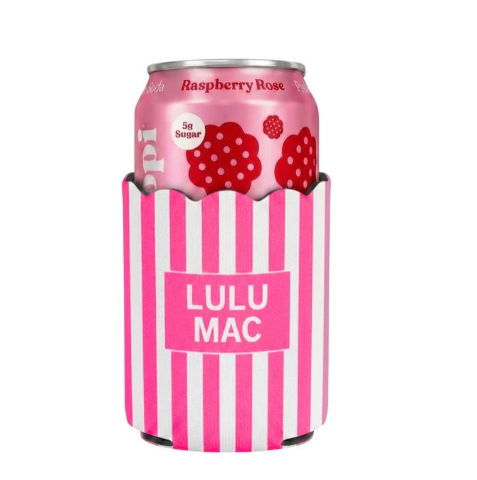 Lulu Mac Pink Stripe Koozie