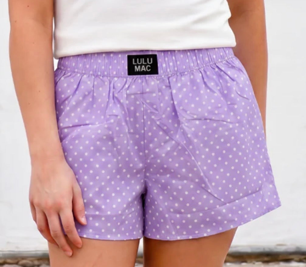 Lulu Mac Lavender Mini Polka Dot Boxer