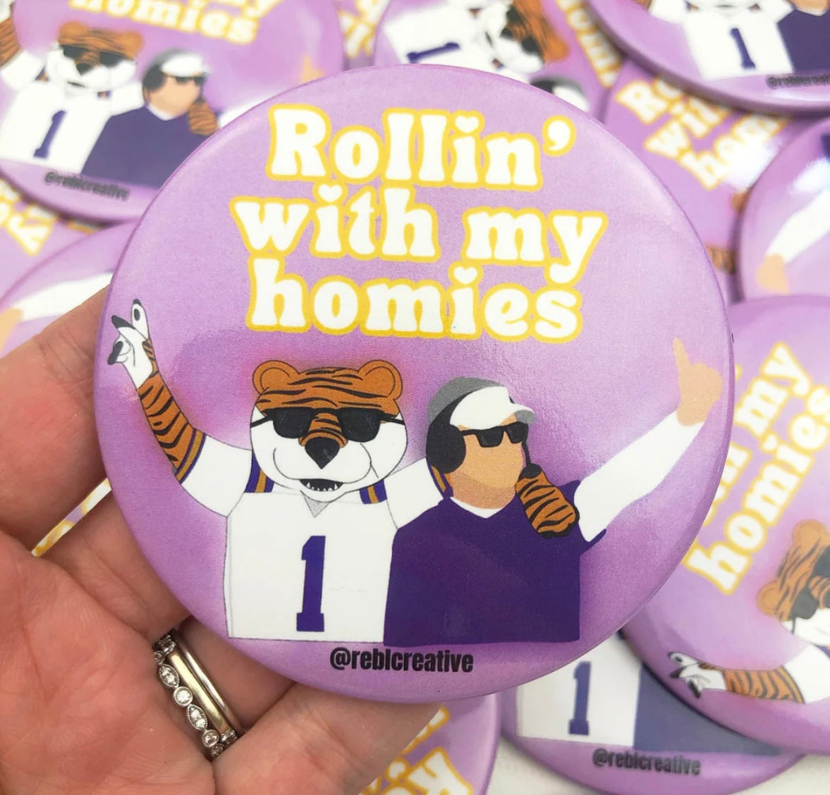 Gameday Buttons 3 inch