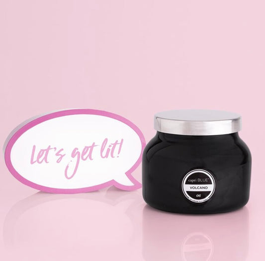 8 oz Black Petite Jar Volcano