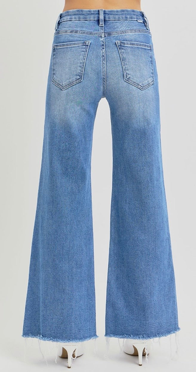 LA High Rise Wide Leg Jeans