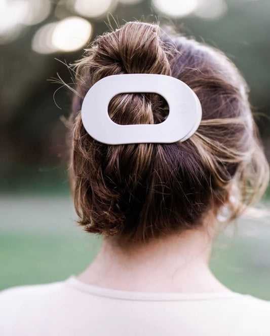 Midnight Matte Large Flat Round Hair Clip