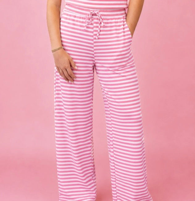 LuLu Mac Stripe Neon Pink Pant