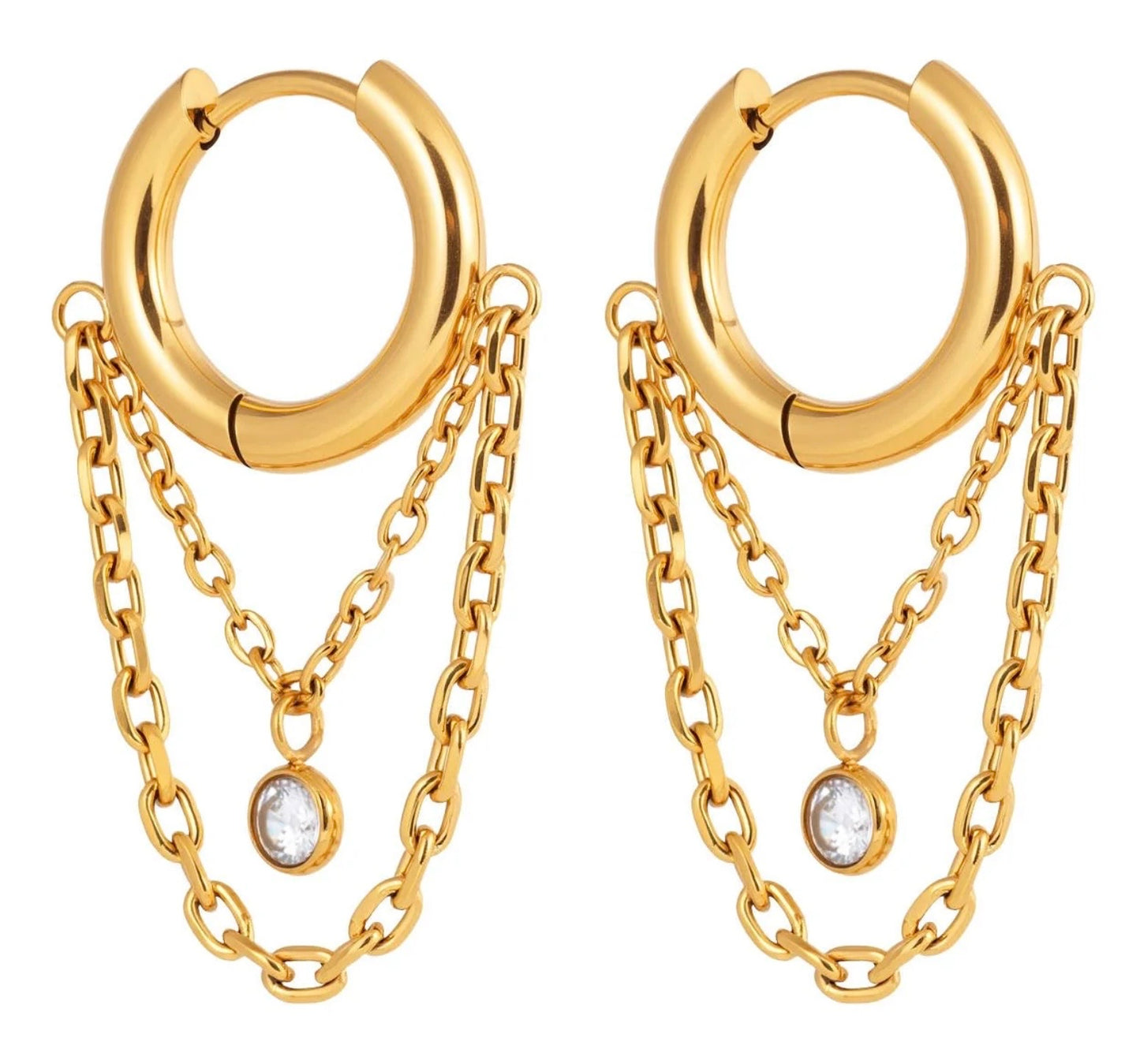Layered Chain Huggies Water Resistant