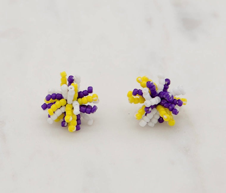 Pom Pom Stud Earrings