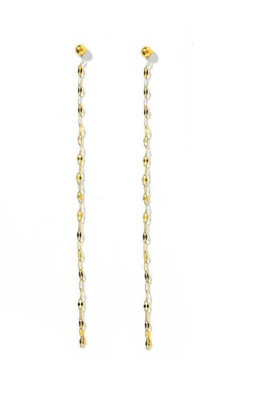 Screwback Stud Earrings - Devin Duster Gold
