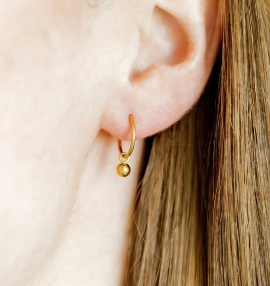 Huggie Charm Earrings - Nola 10mm