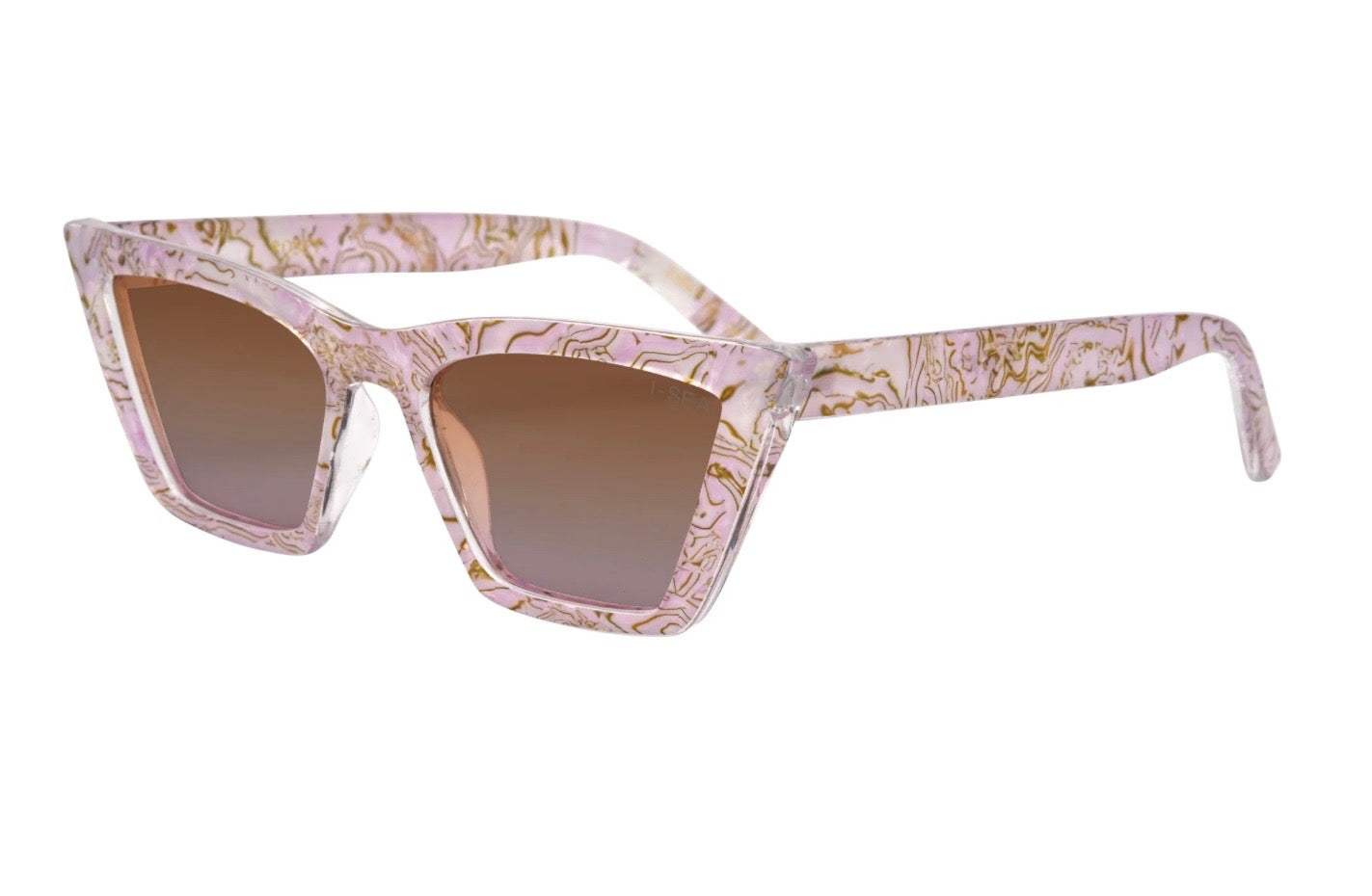 Rosey Pink Swirl/Brown Polarized Lens