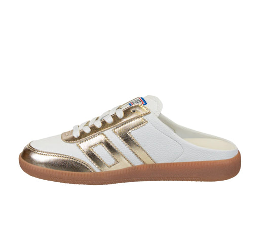 EASTER in METALLIC GOLD Backless Sneakers