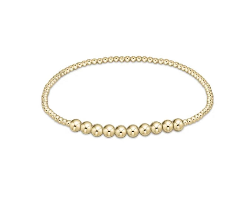 Classic Gold Beaded Bliss 2mm Bead Bracelet 4mm Gold