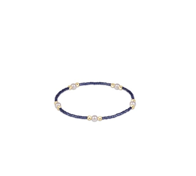 Hope Purpose Pearl Bracelet - Navy