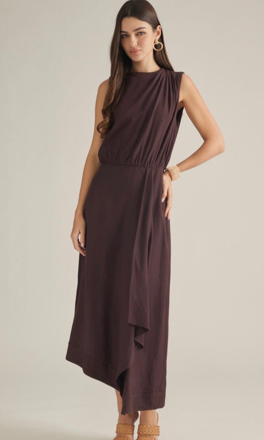 Classy Lady Chocolate Maxi Dress