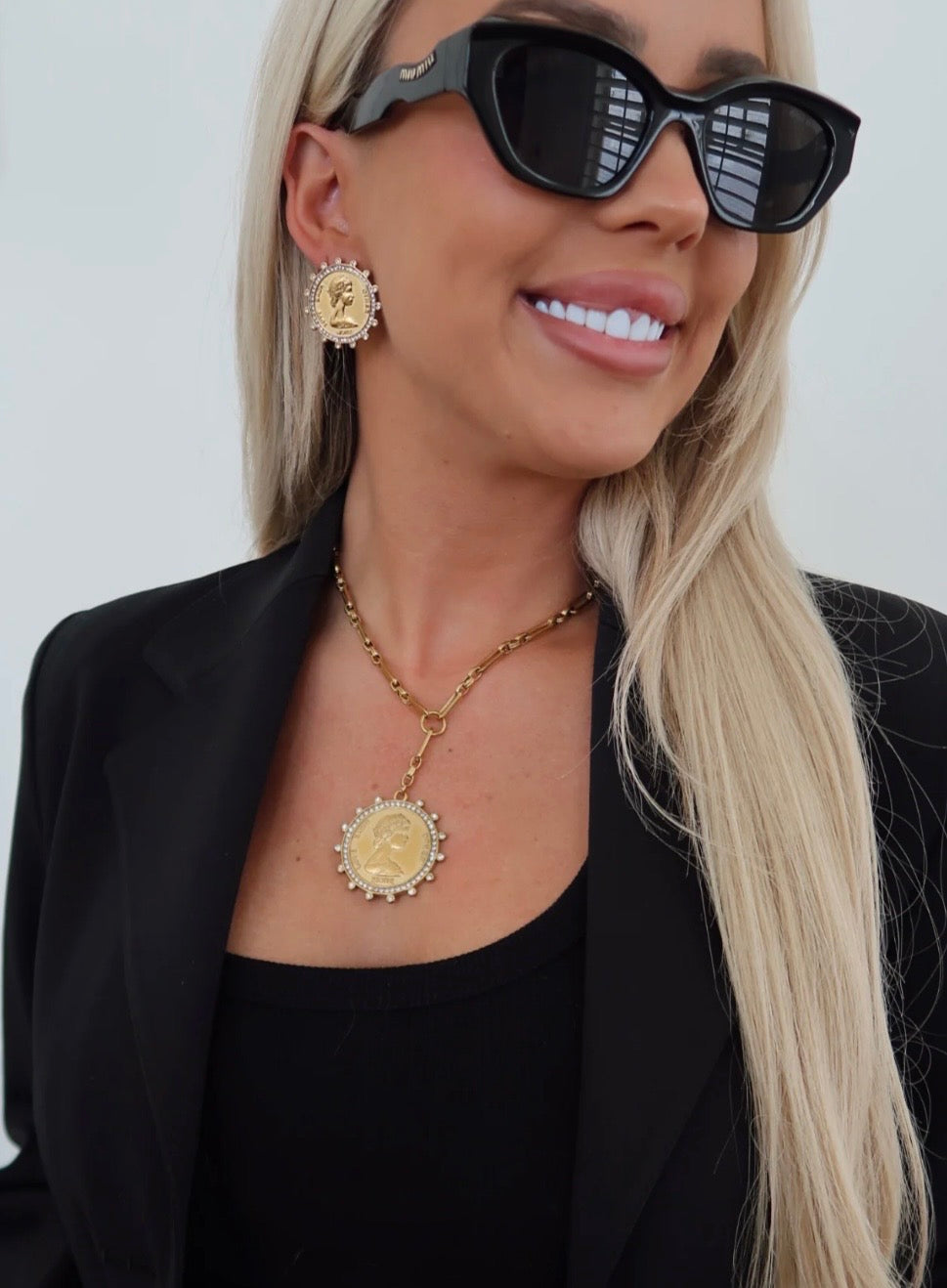 Lariat Coin Necklace