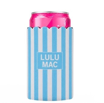 Slim Can Koozie Blue Stripe