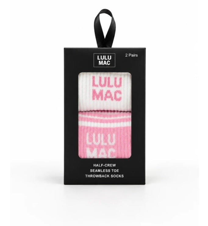 Lulu Mac Socks 2 Pair Box Light Pink