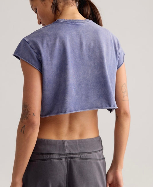 Hot Shot Cropped Tee True Navy