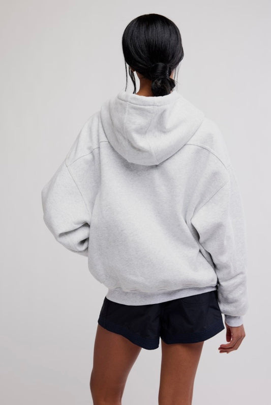 Final Call Zip Up White Heather Grey