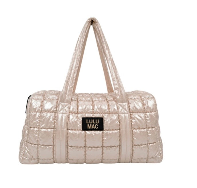 Lulu Mac Puffer Duffle Bag Off White