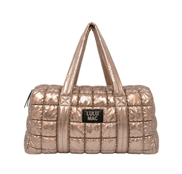 Lulu Mac Puffer Duffle Bag Champagne
