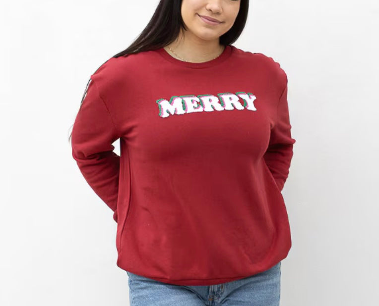 Merry Sweatshirt Red