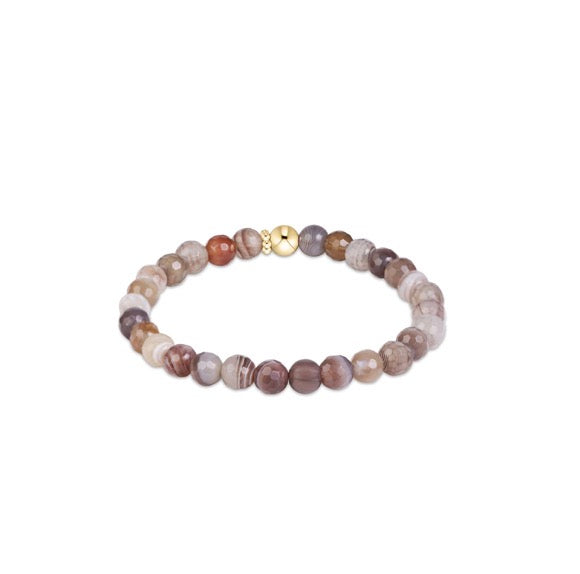 Classic Gemstone 6mm Bracelet - Botswana Agate