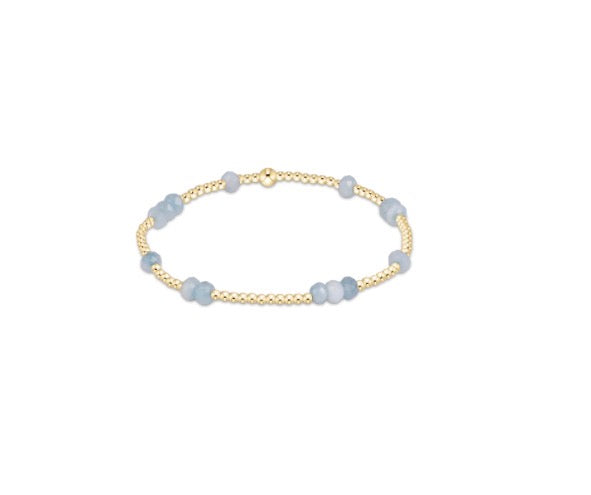 Hope Unwritten Gemstone 4mm Bracelet - Aquamarine