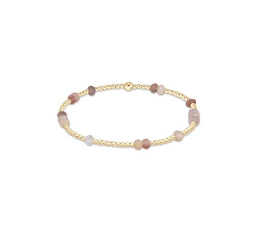 Hope Unwritten Gemstone 4mm Bracelet - Botswana Agate
