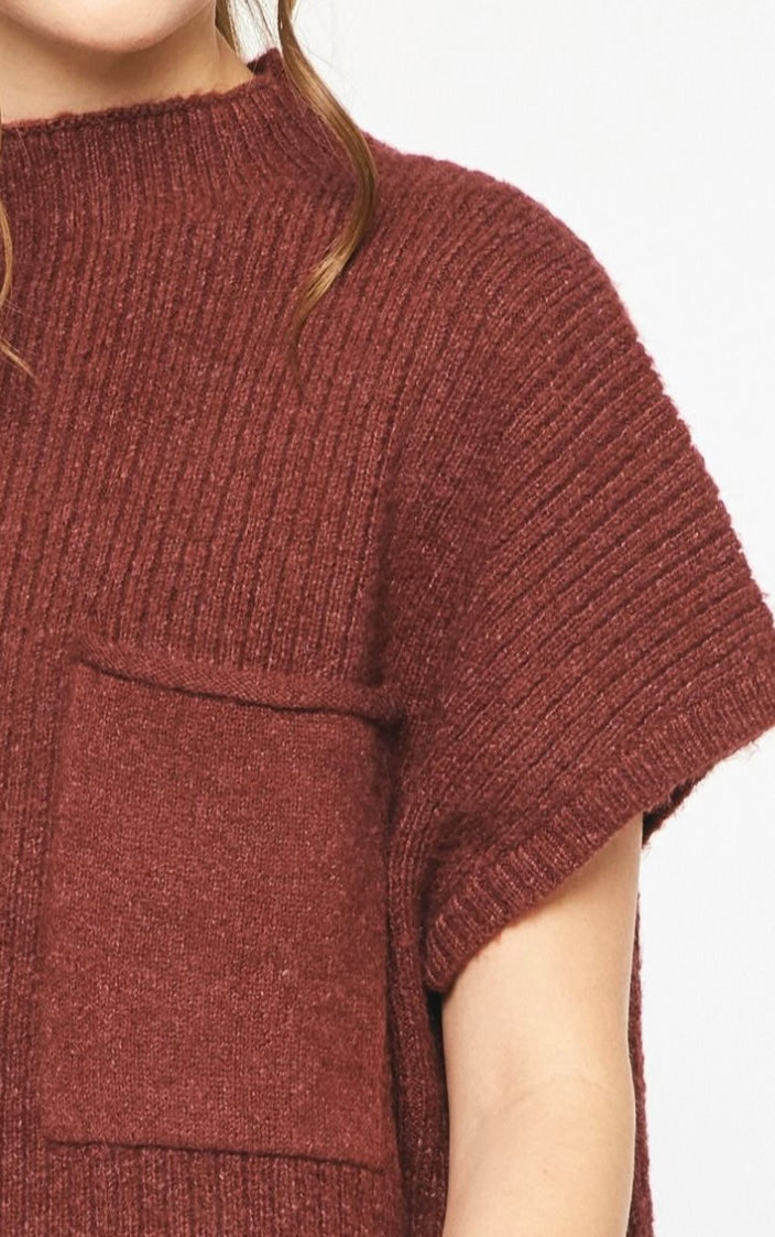 Mercedes Sweater Dress in Cranberry