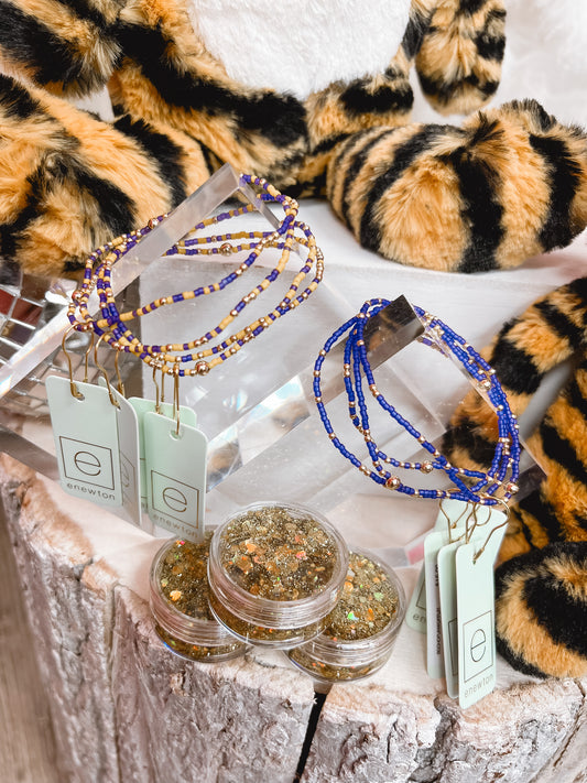 Gameday Hope Unwritten Bracelet - Deep Purple - Golden Yellow