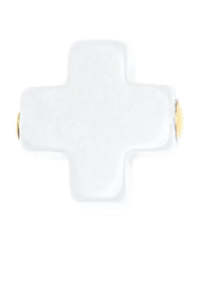 Enewton Egirl 14" Signature Cross Small Necklace Off White