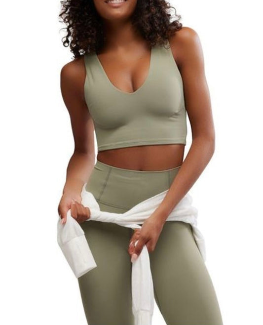 Never Better Crop Cami Sage Stone