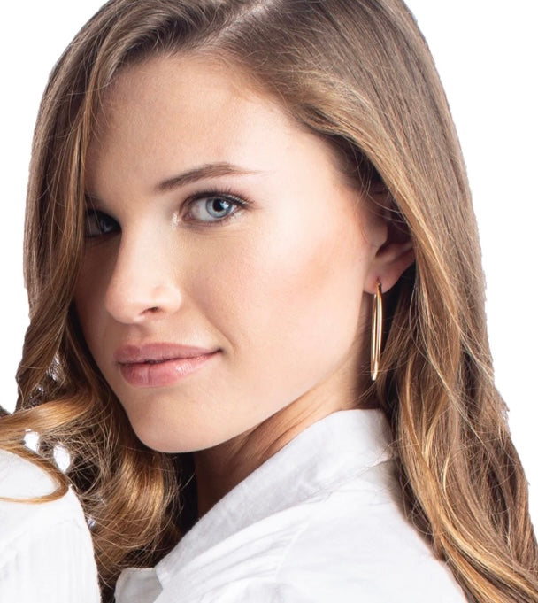 Oval Gold 2” Hoop - Smooth