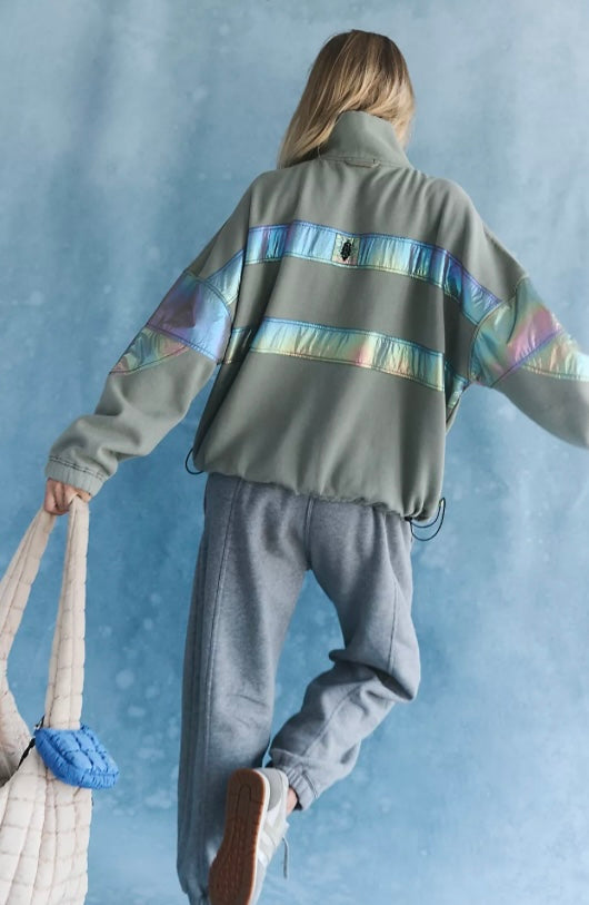 Away We Go Half Zip Sage Stone