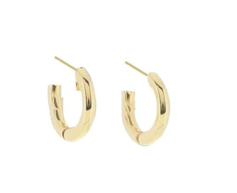 18K Gold Plated Hoop Huggie Earring